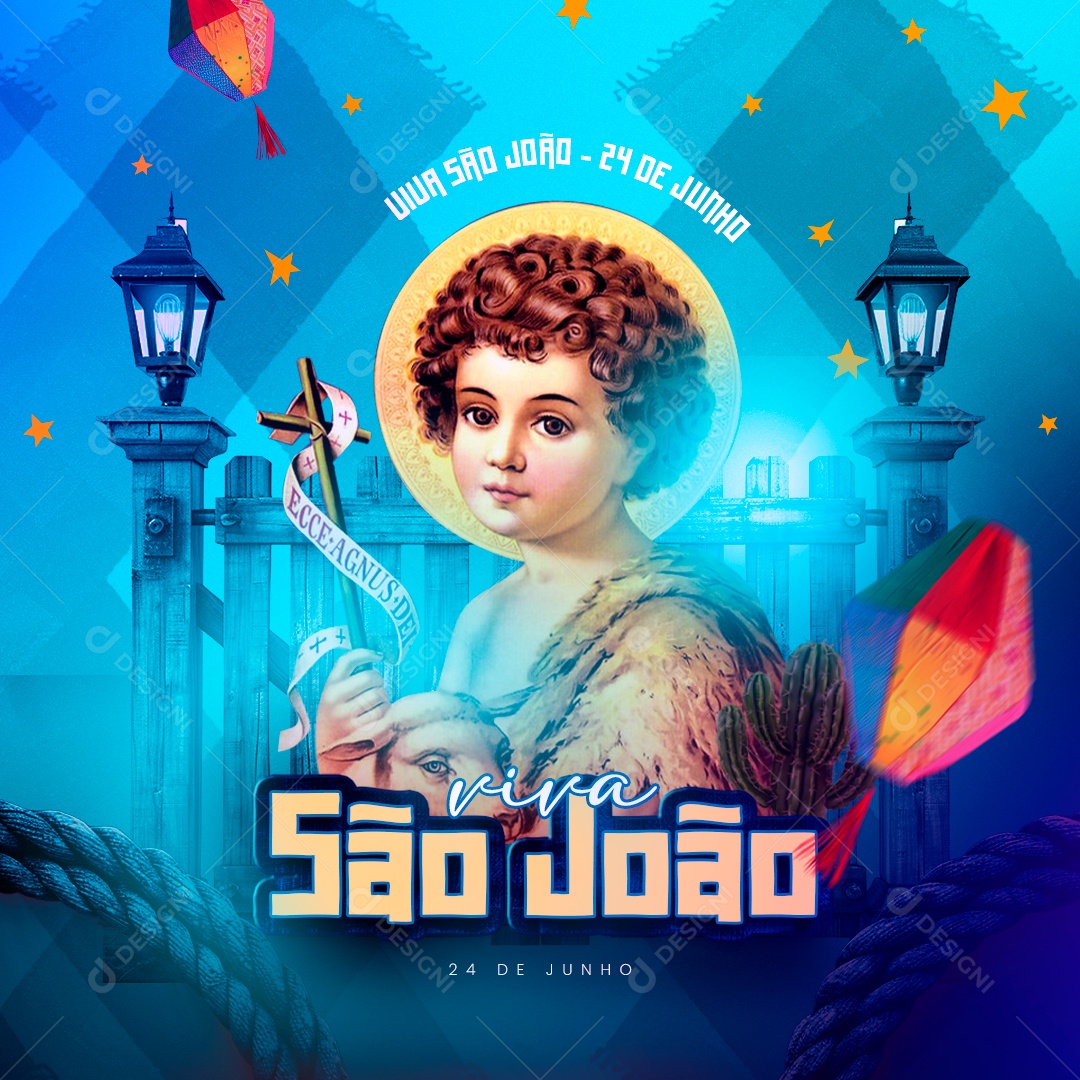 Dia de São João 24 de Junho Social Media PSD Editável