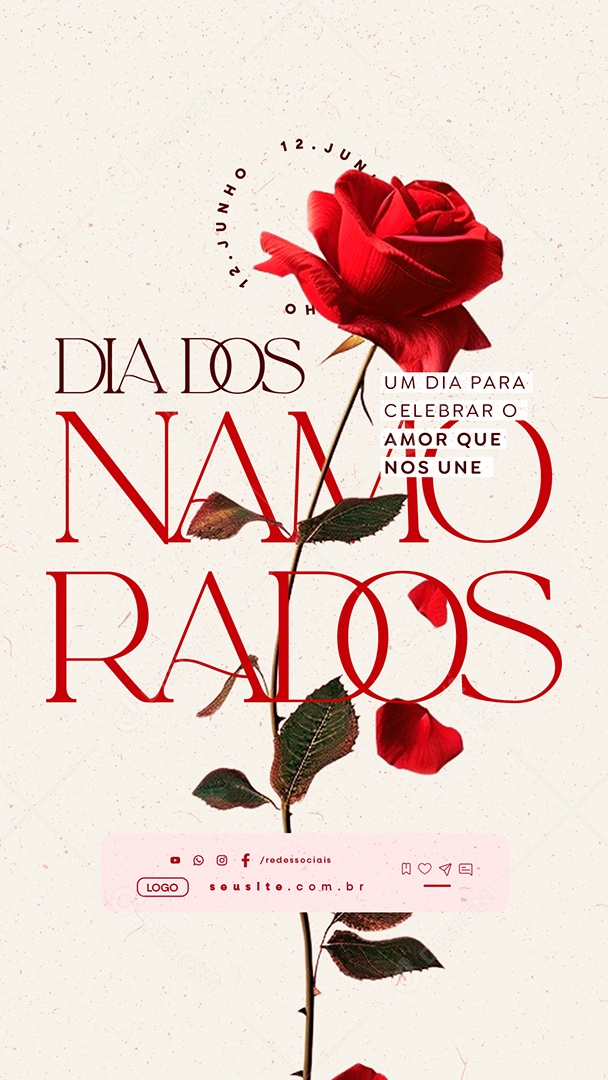Story Dia dos Namorados 12 de Junho Um Dia para Celebrar o Amor Social Media PSD Editável