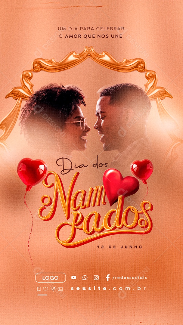 Story Dia dos Namorados 12 de Junho Um Dia para Celebrar o Amor Social Media PSD Editável
