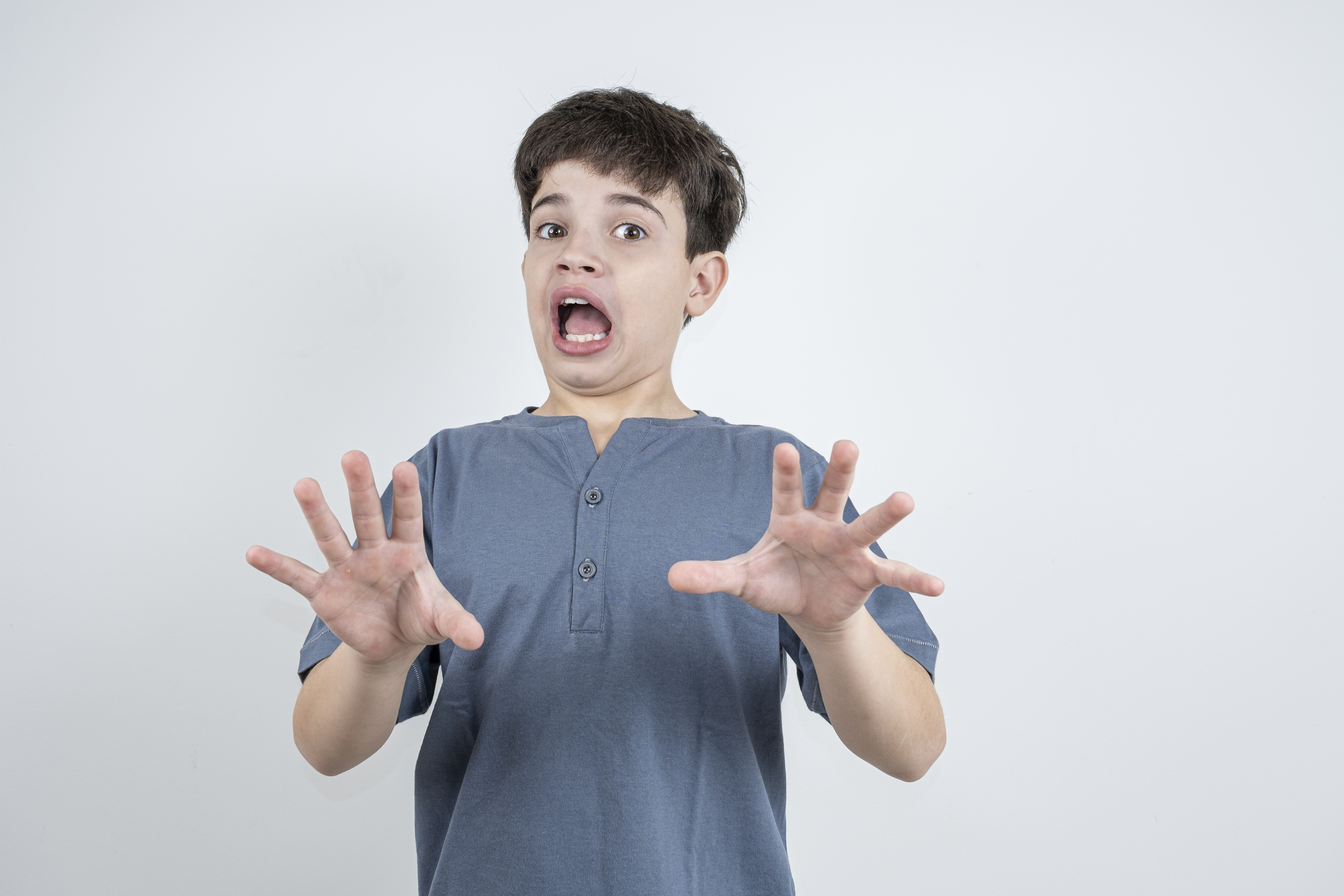 Garoto muito assustado