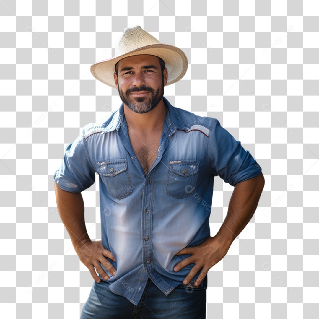Homem Fazendeiro PNG Transparente