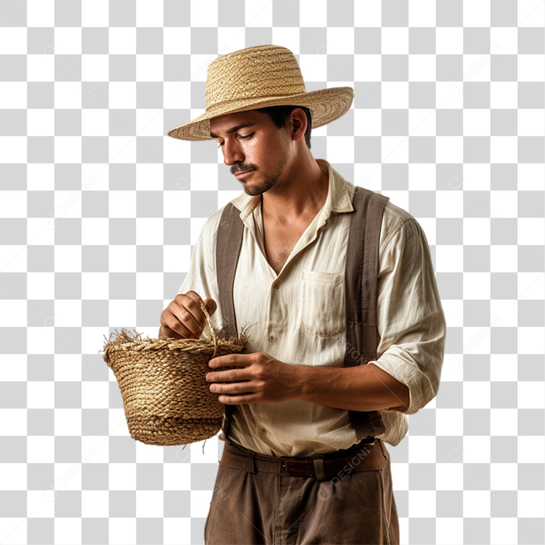 Homem Fazendeiro PNG Transparente