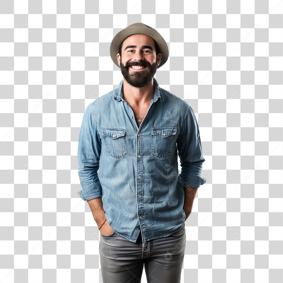 Homem Fazendeiro PNG Transparente