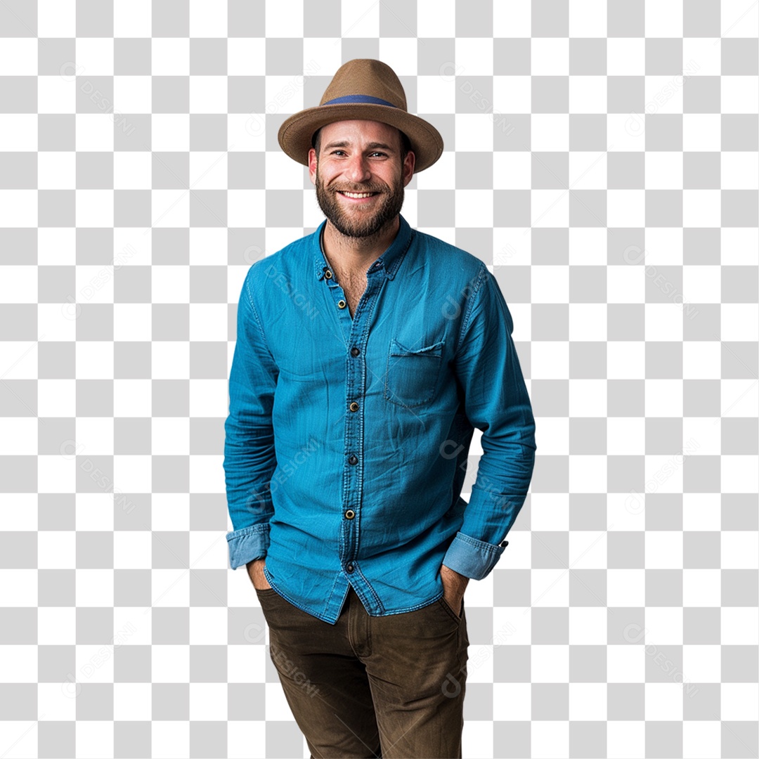 Homem Fazendeiro PNG Transparente