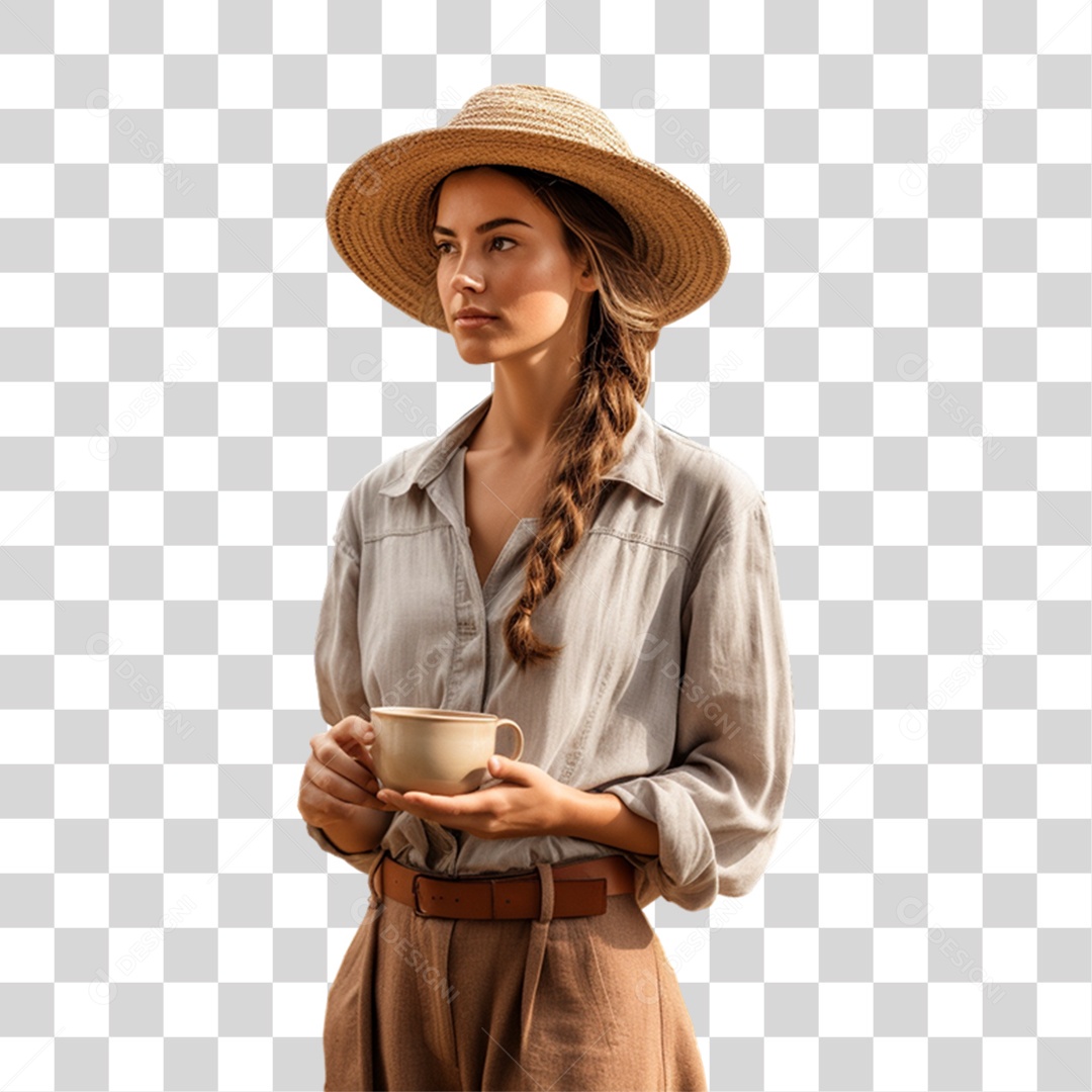 Mulher Agricultora PNG Transparente