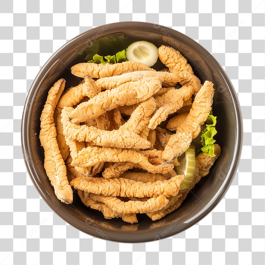 Porção de Peixe Frito PNG Transparente