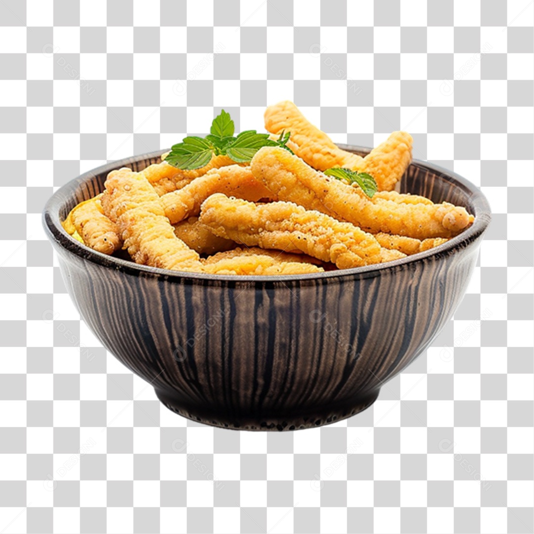 Porção de Peixe Frito PNG Transparente