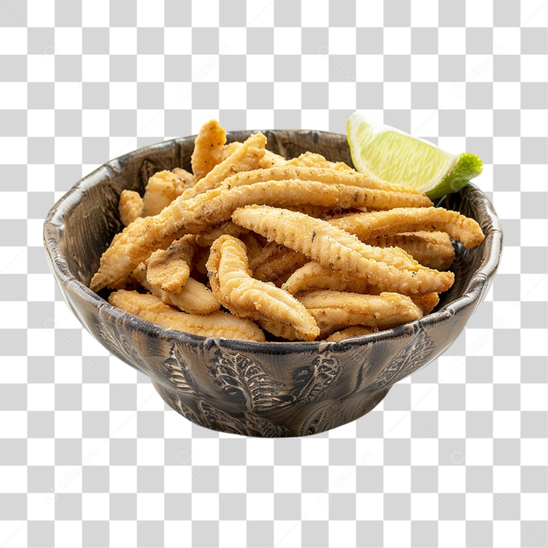Porção de Peixe Frito PNG Transparente