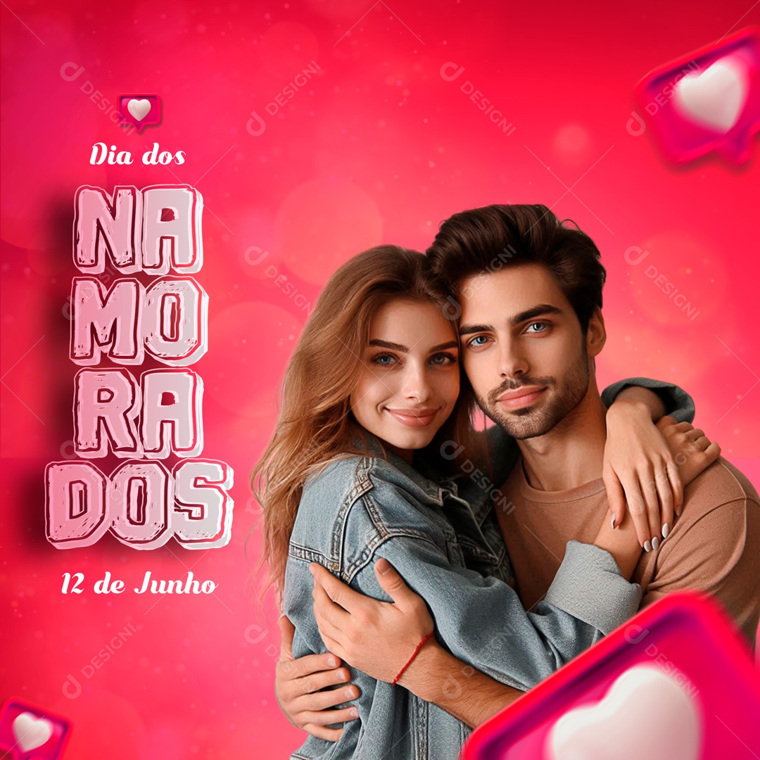 Dia dos Namorados 12 de Junho Social Media PSD Editável
