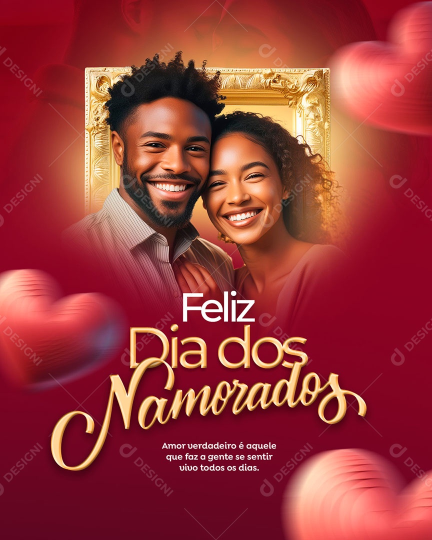 Feliz Dia dos Namorados 12 de Junho Social Media PSD Editável