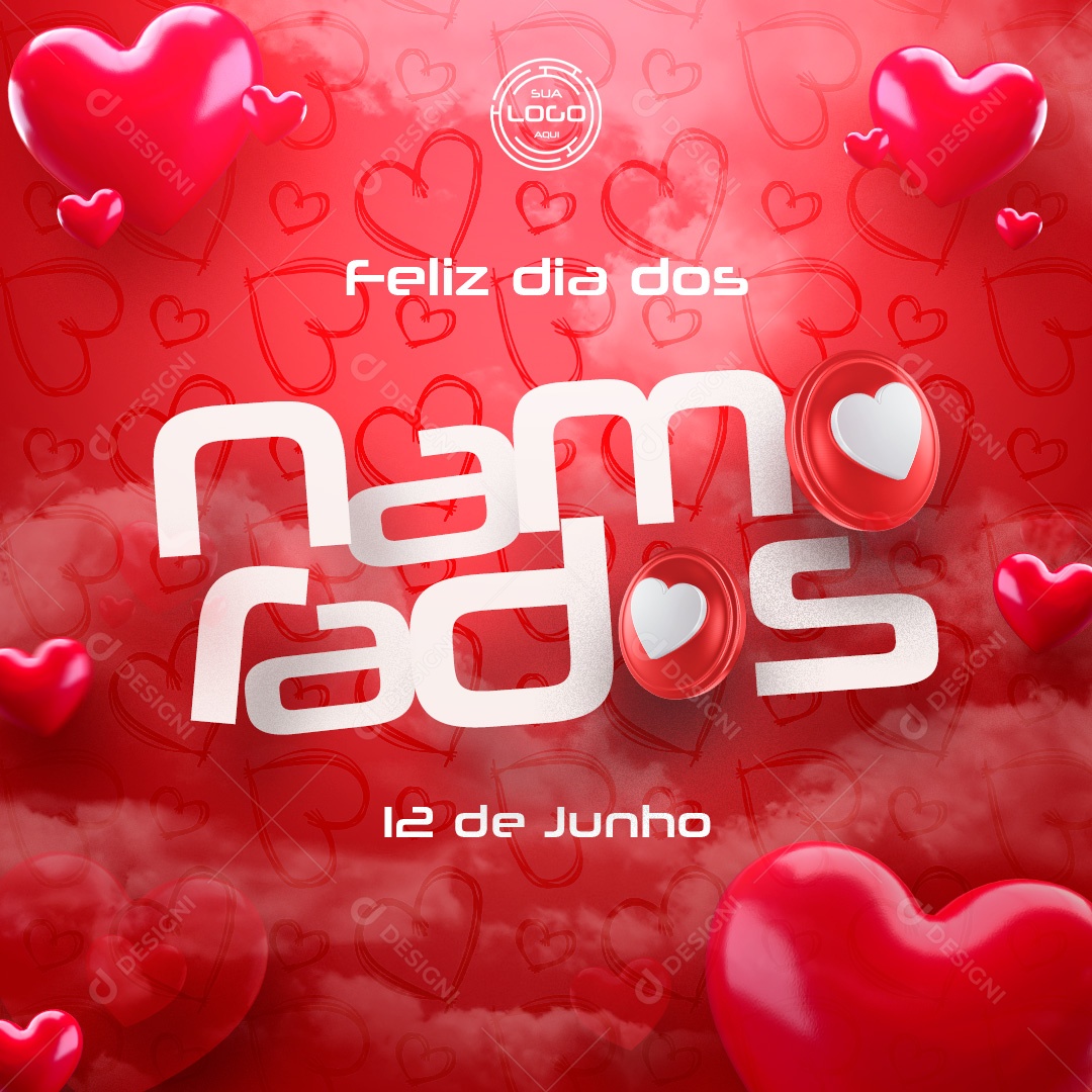 Dia dos Namorados 12 de Junho Social Media PSD Editável