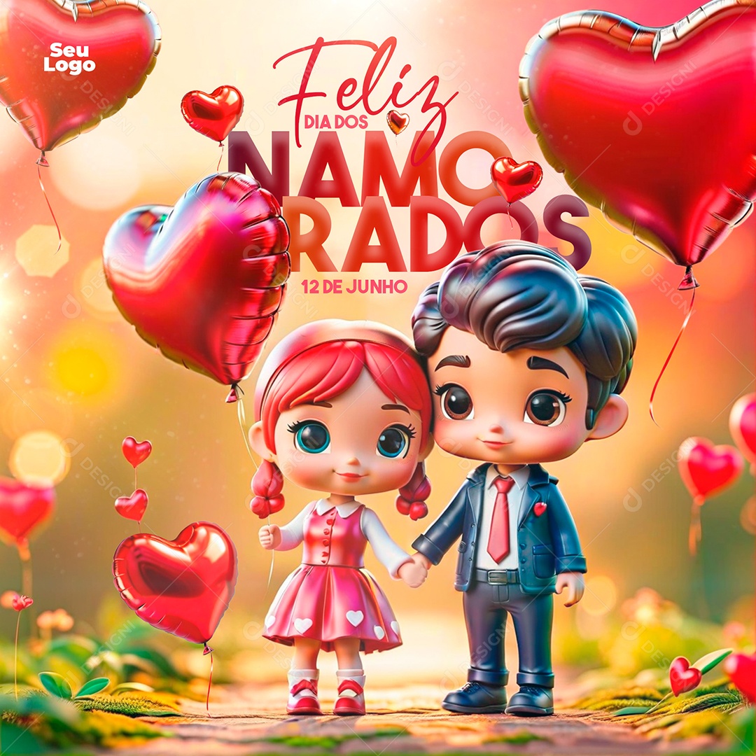 Dia dos Namorados 12 de Junho Social Media PSD Editável
