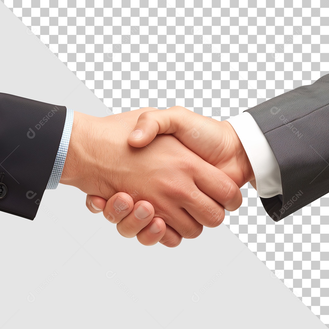 Aperto de Mãos Elemento 3D para Composição PSD