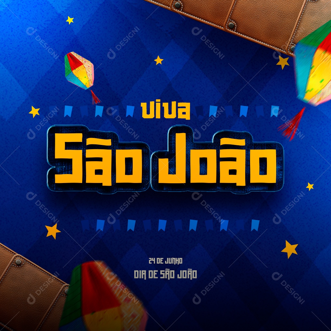 Viva São João 24 de Junho Social Media PSD Editável