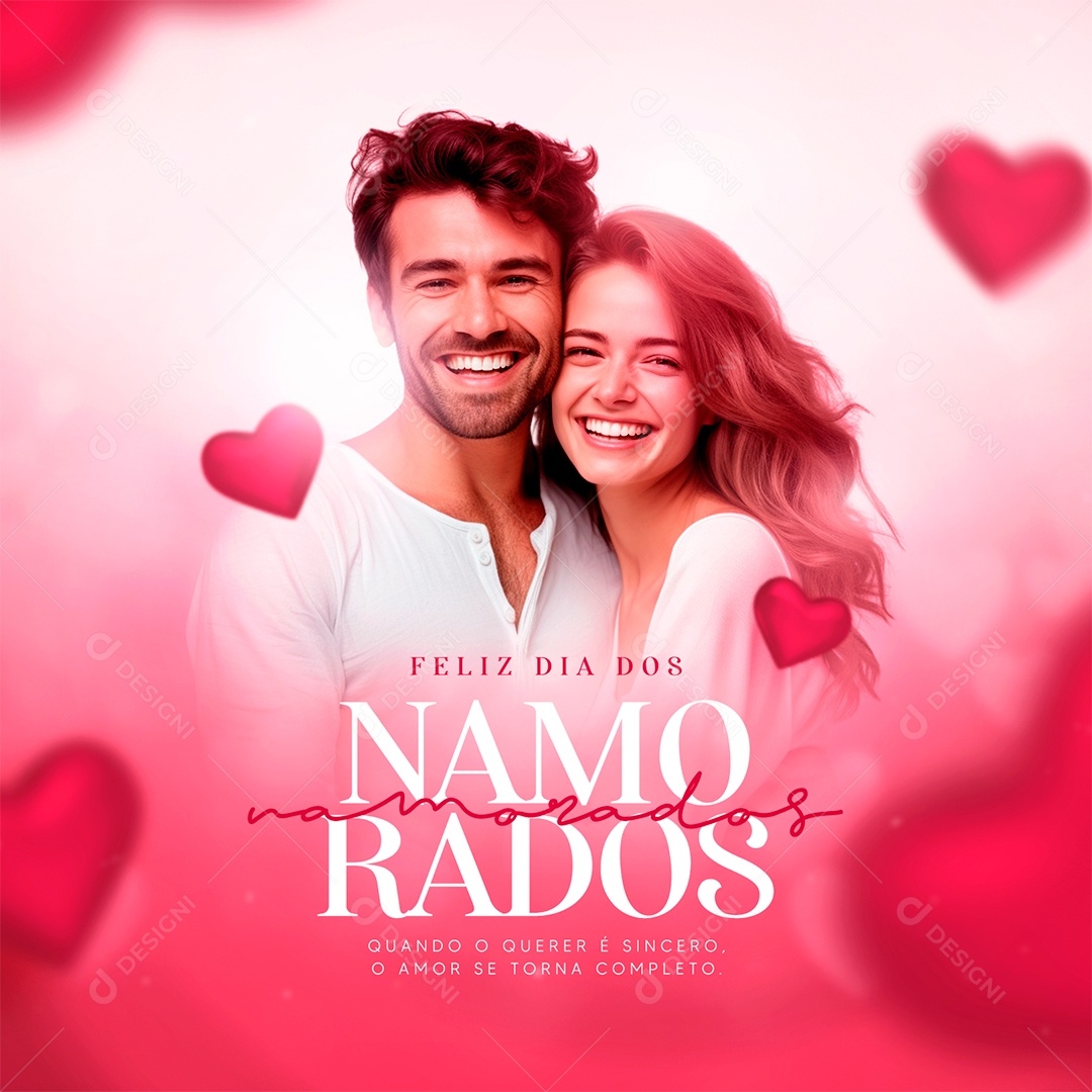 Feliz Dia dos Namorados 12 de Junho Social Media PSD Editável