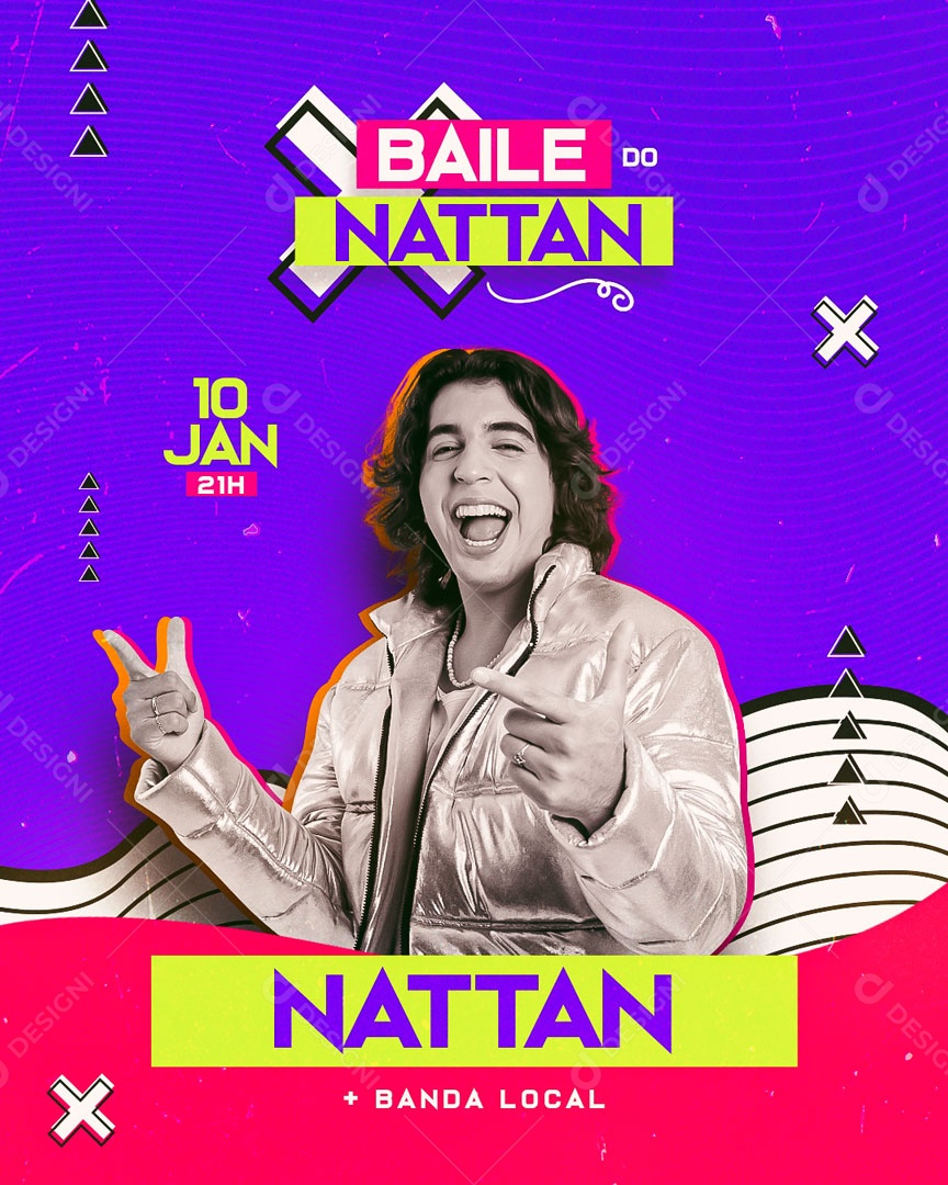 Evento Baile do Nattan Social Media PSD Editável