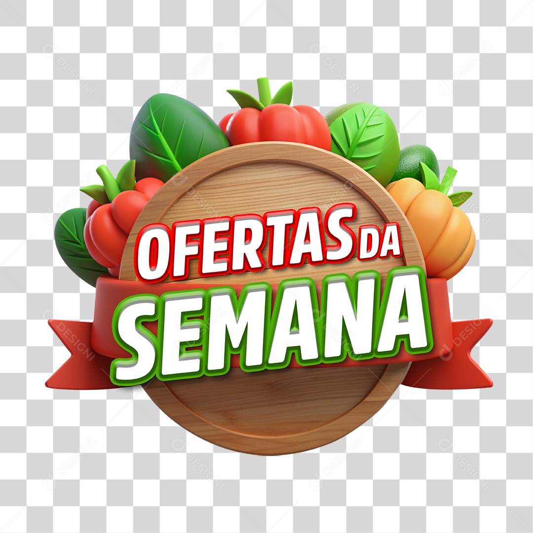 Selo 3D Ofertas da Semana PNG Transparente