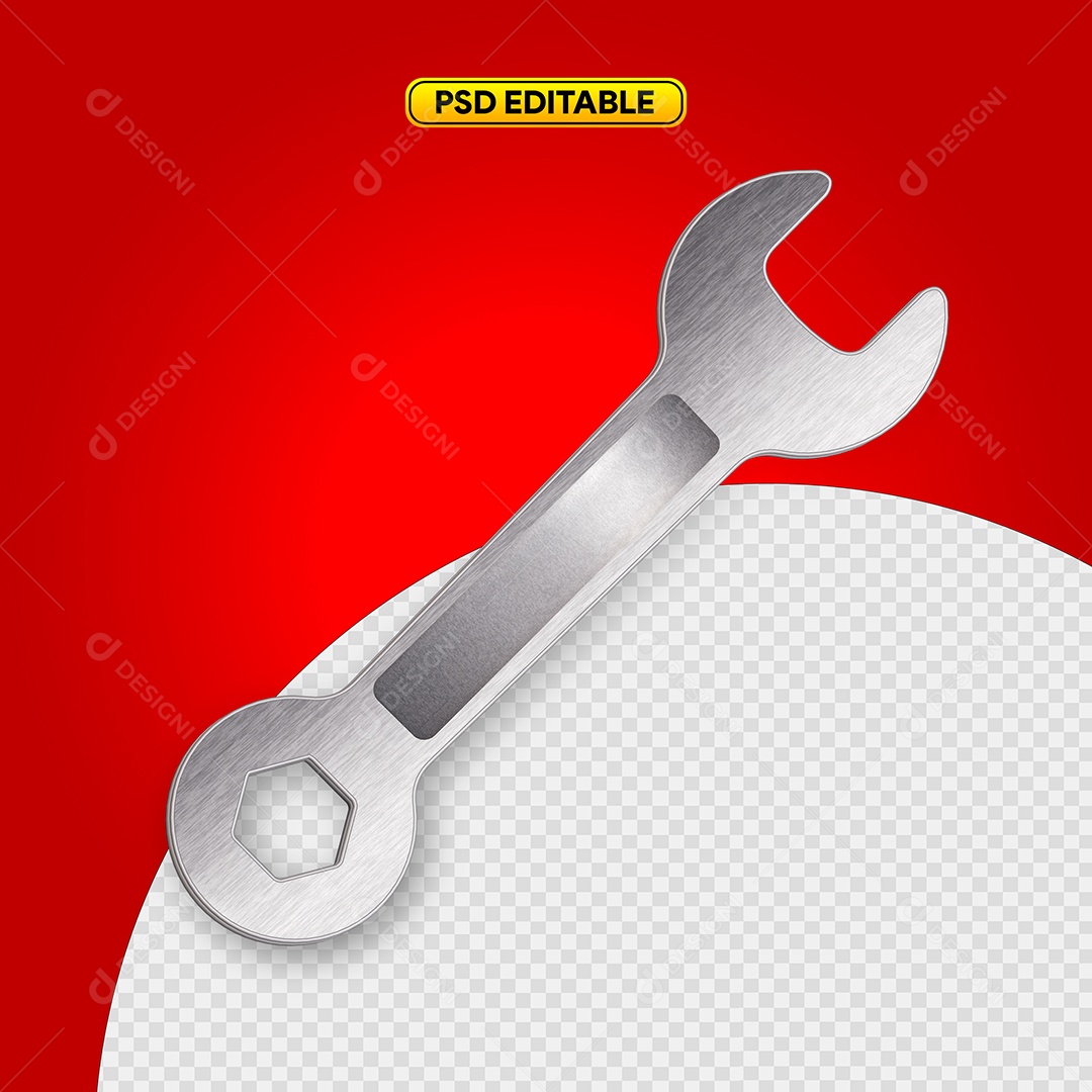 Elemento 3D Chave Combinada