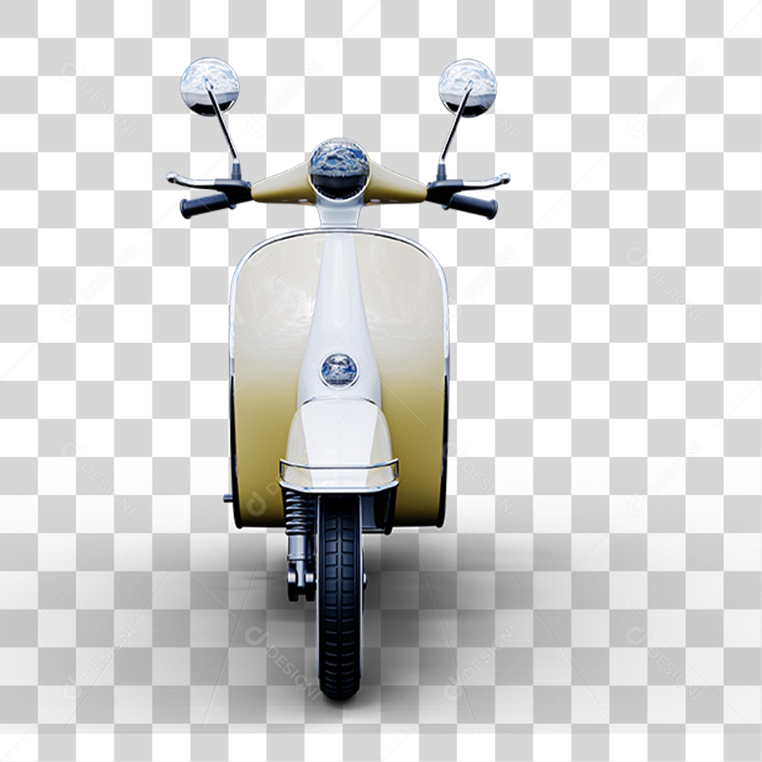 Elemento 3D Motocicleta de Passeio PNG Transparente