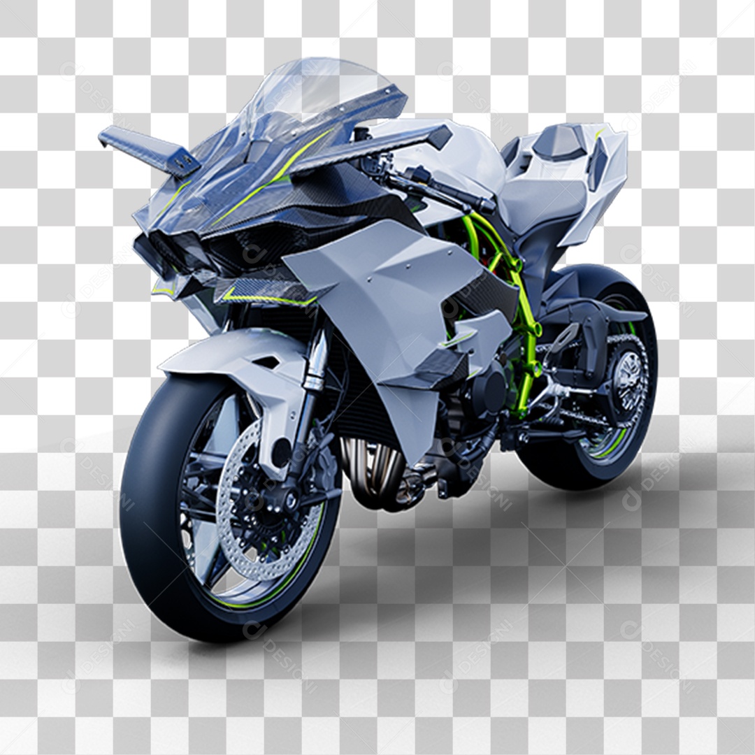 Elemento 3D Motocicleta de Passeio PNG Transparente