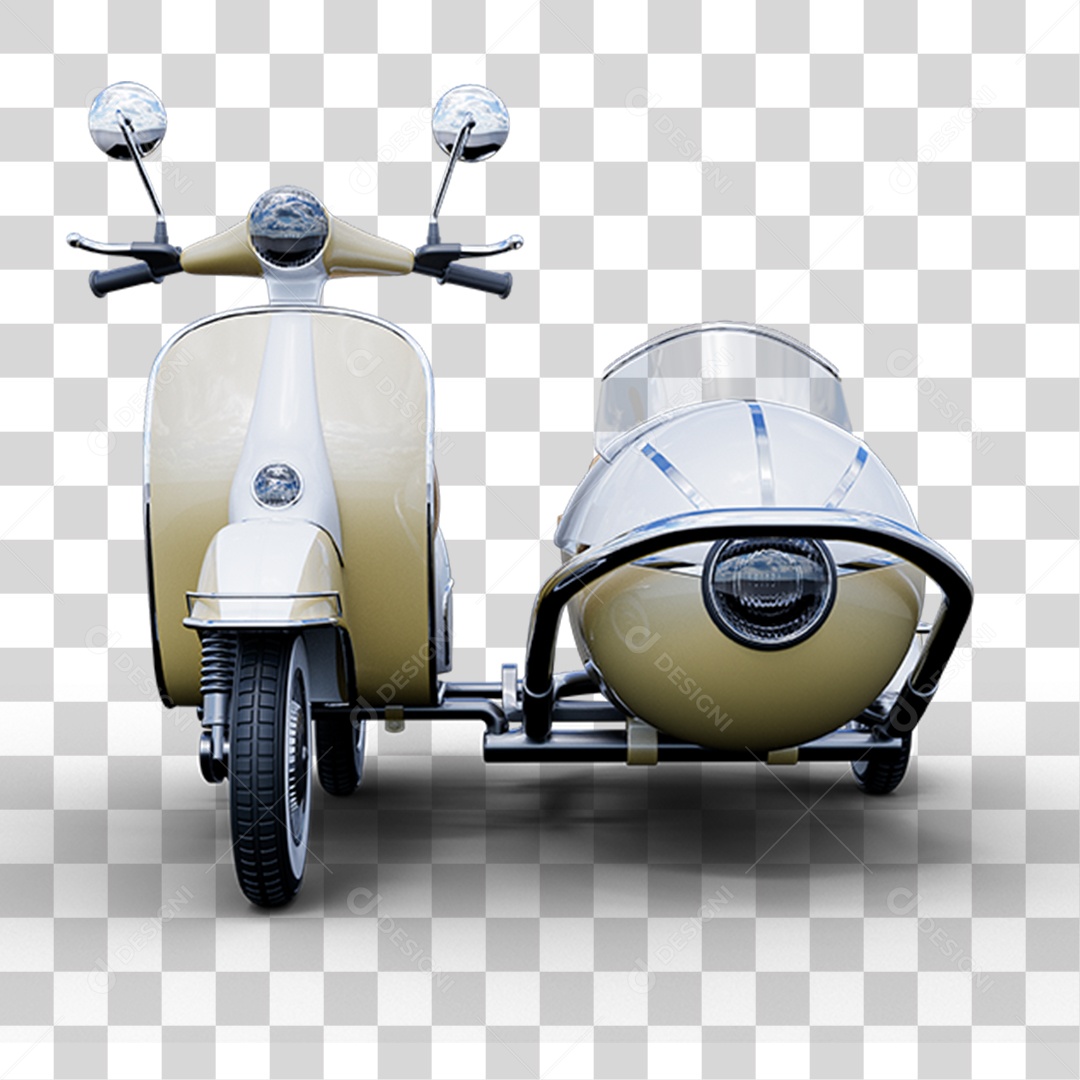 Elemento 3D Motocicleta de Passeio PNG Transparente