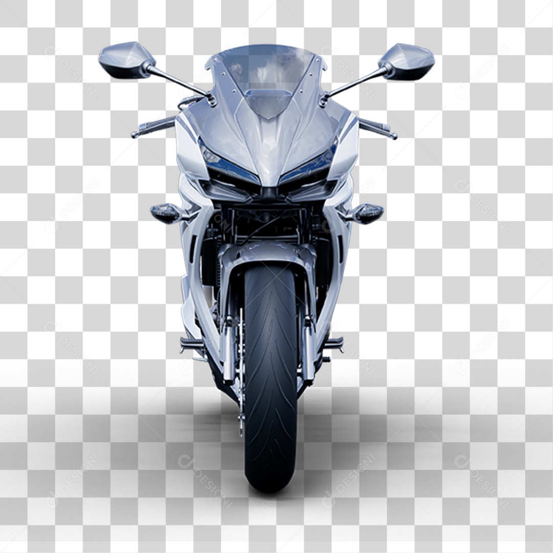 Elemento 3D Motocicleta de Passeio PNG Transparente