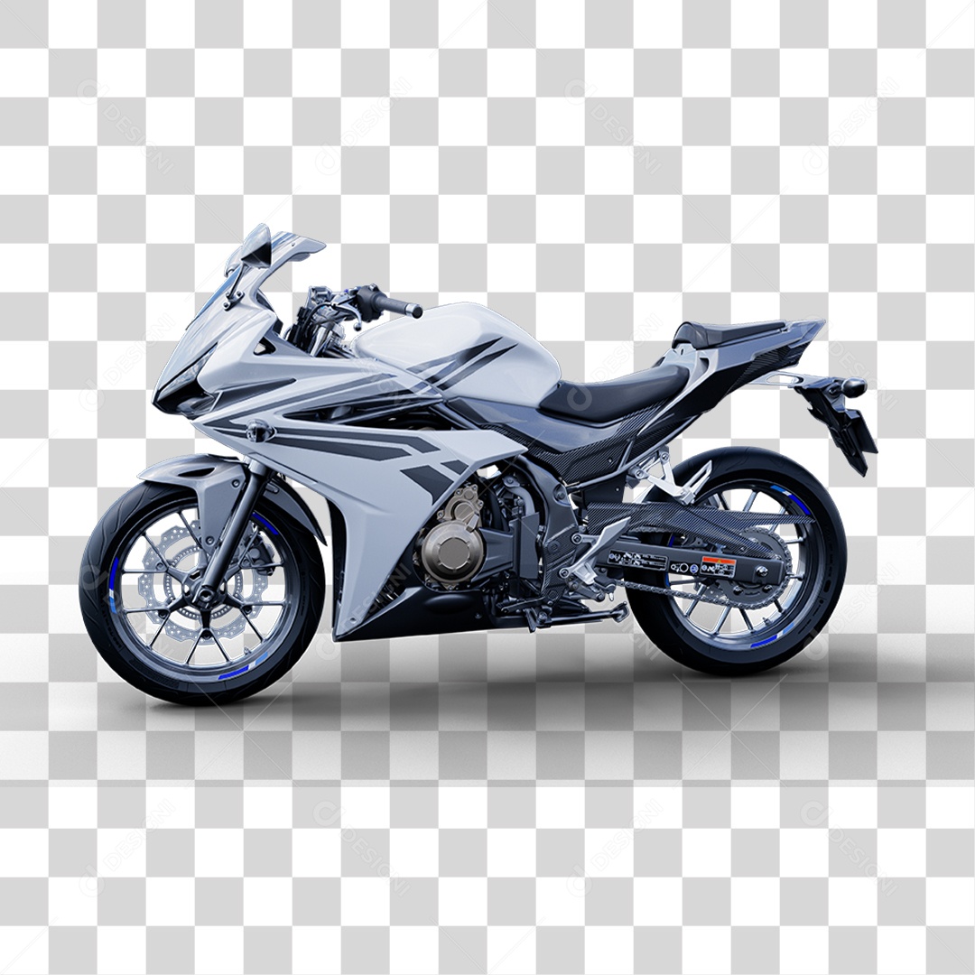 Elemento 3D Motocicleta de Passeio PNG Transparente