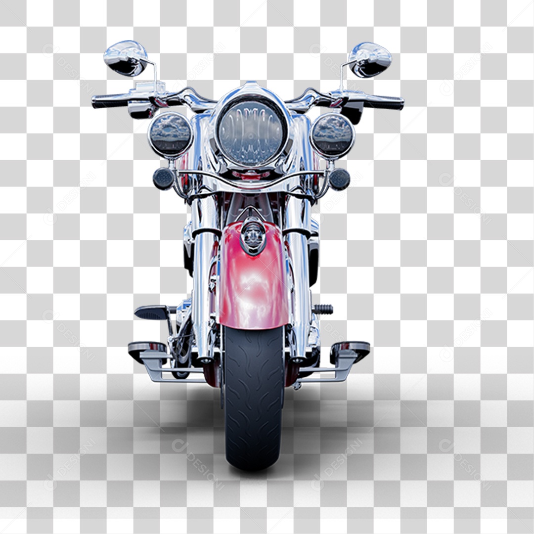 Elemento 3D Motocicleta de Passeio PNG Transparente