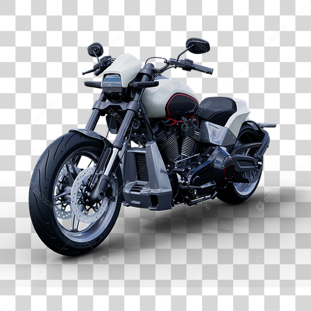 Elemento 3D Motocicleta de Passeio PNG Transparente