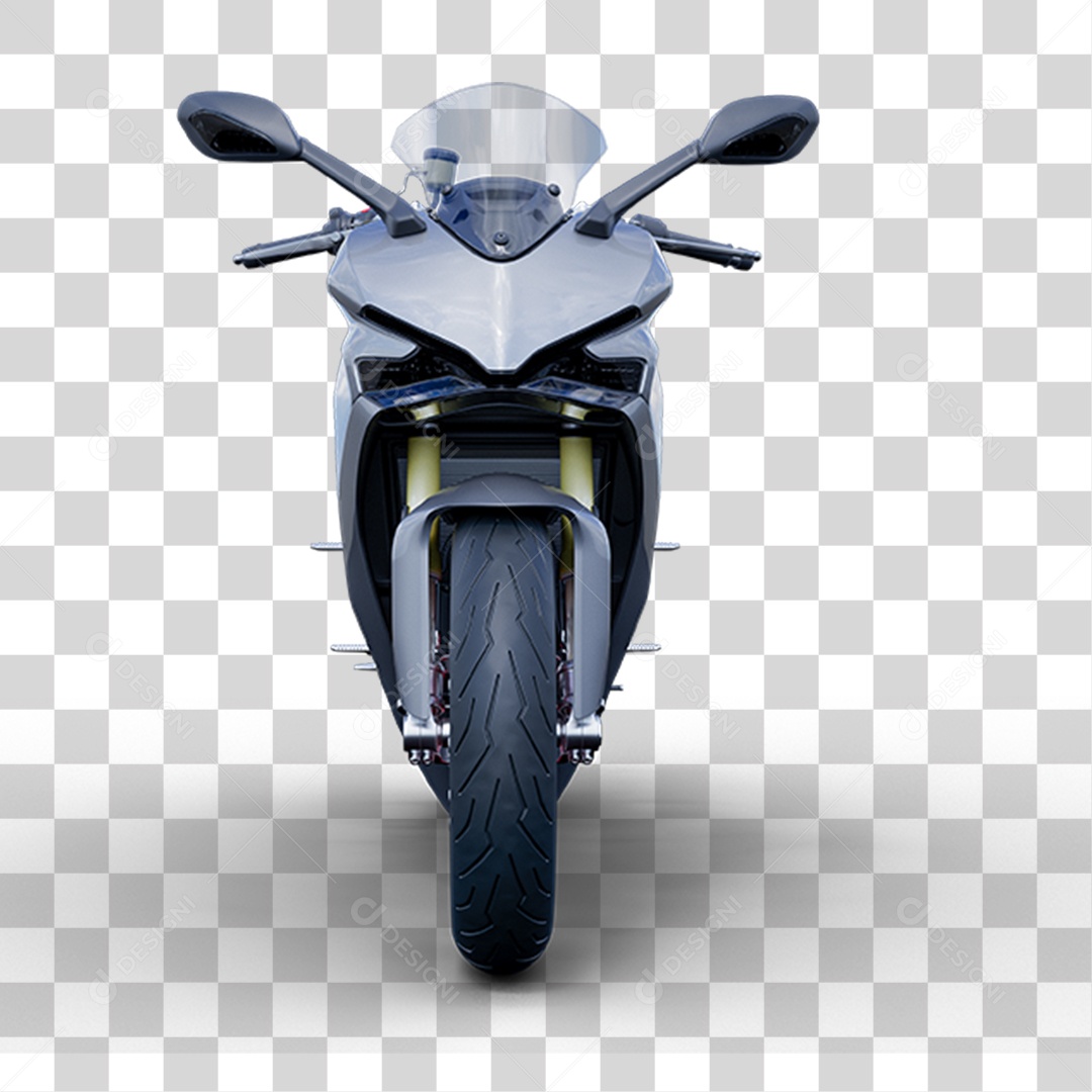 Elemento 3D Motocicleta de Passeio PNG Transparente