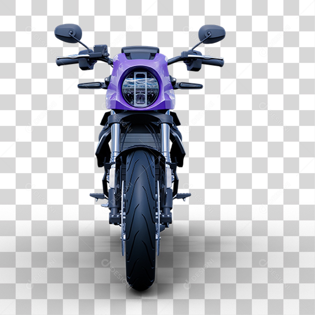 Elemento 3D Motocicleta de Passeio PNG Transparente