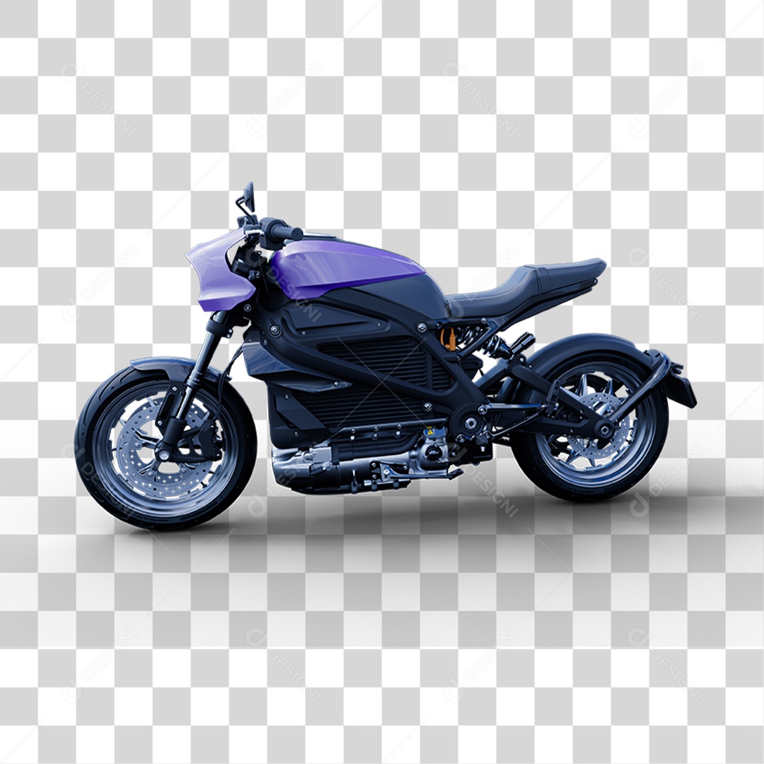 Elemento 3D Motocicleta de Passeio PNG Transparente