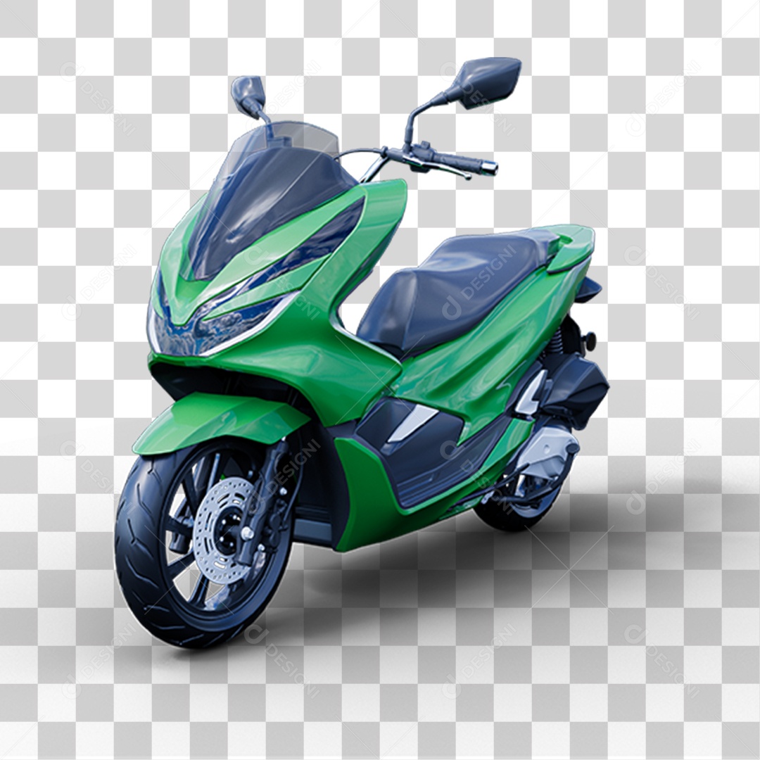Elemento 3D Motocicleta de Passeio PNG Transparente