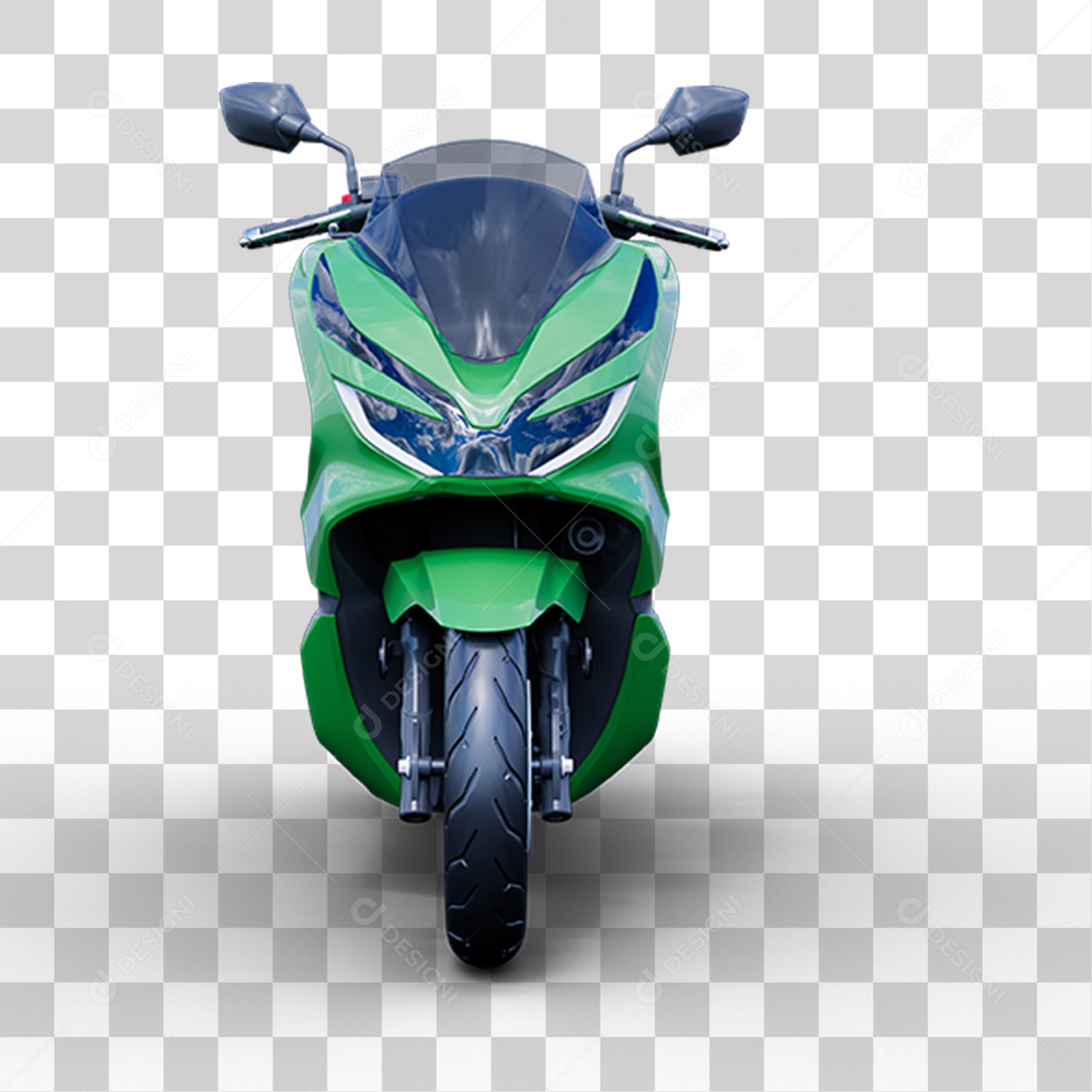 Elemento 3D Motocicleta de Passeio PNG Transparente