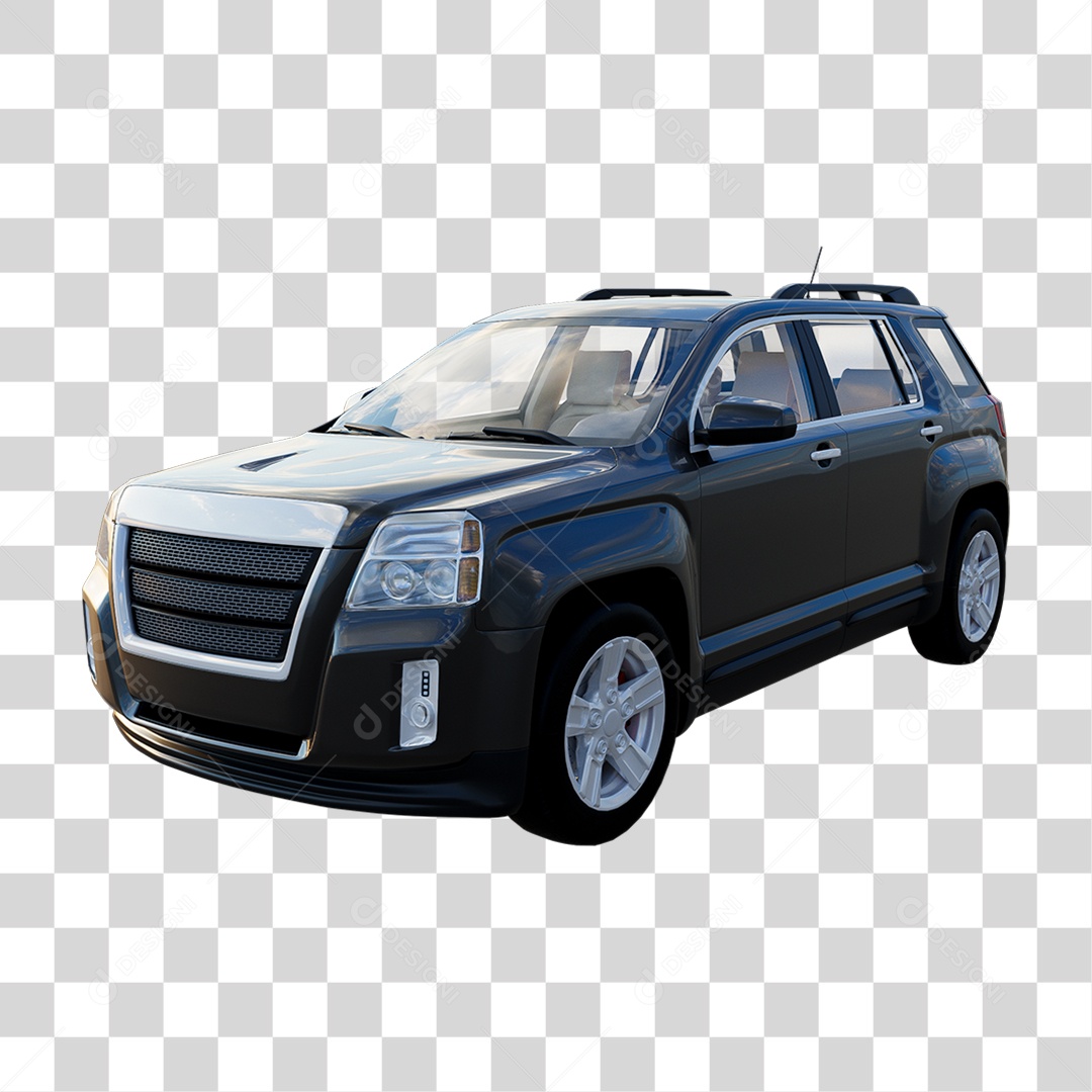 Elemento 3D Carro de Passeio PNG Transparente