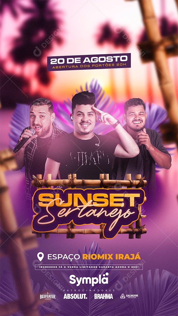 Story Flyer Sunset Sertanejo Social Media PSD Editável