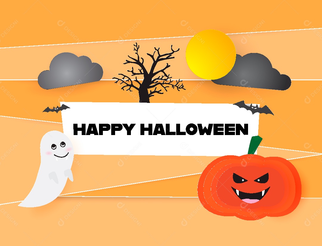 Feliz Halloween Ilustração Vetor EPS