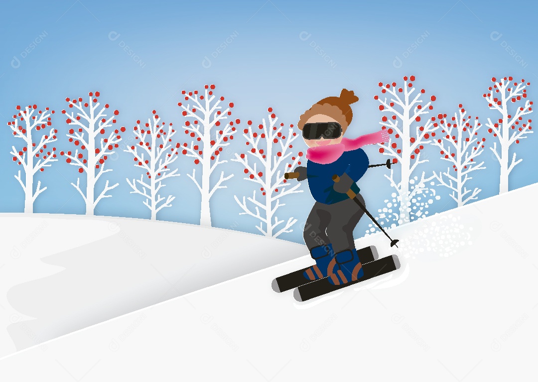 Feliz Inverno Ilustração Vetor EPS