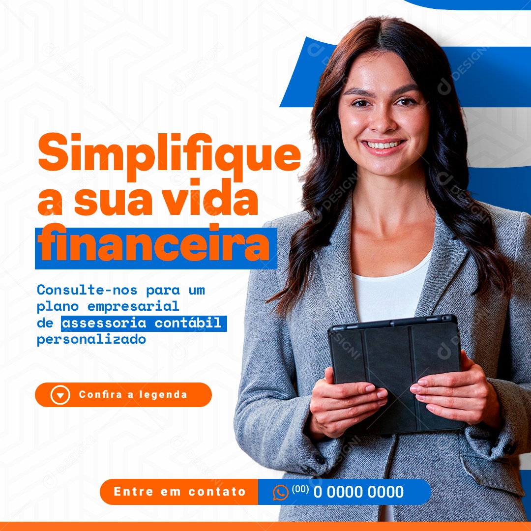 Contabilidade Simplifique a Sua Vida Financeira Social Media PSD Editável
