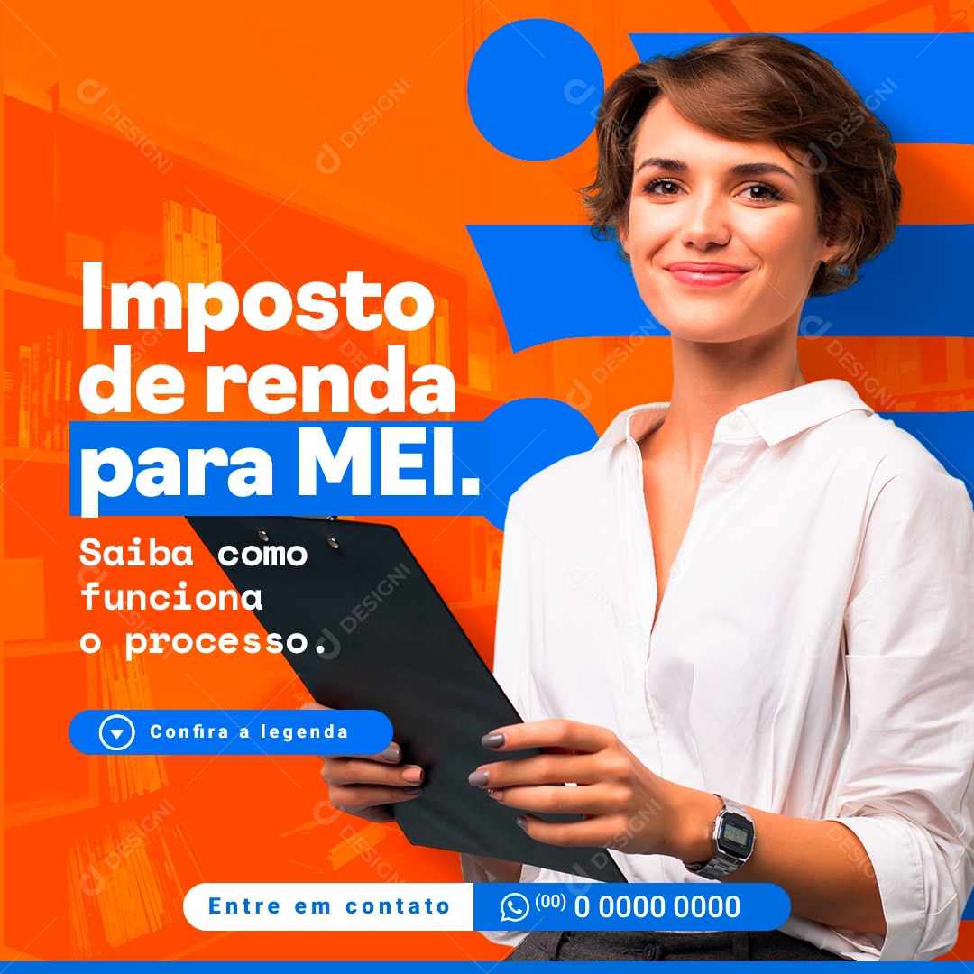 Contabilidade Imposto de Renda para MEI Social Media PSD Editável
