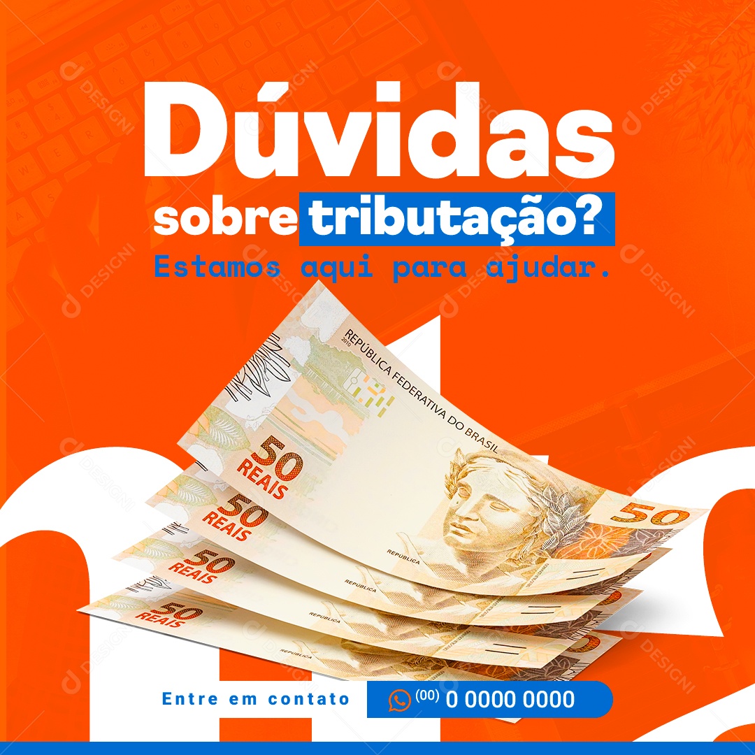 Contabilidade Dúvidas sobre Tributação Social Media PSD Editável