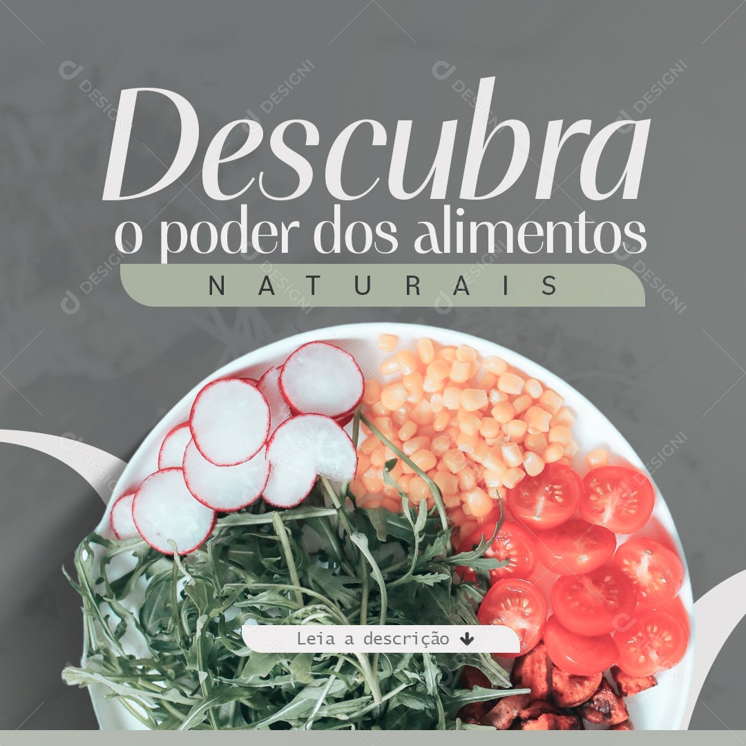 Social Media Nutricionista Descubra o Poder dos Alimentos Naturais PSD Editável
