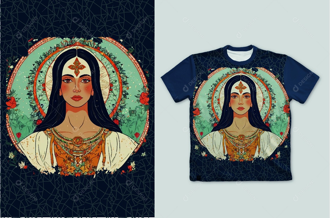 Nossa Senhora Estampa de Camiseta