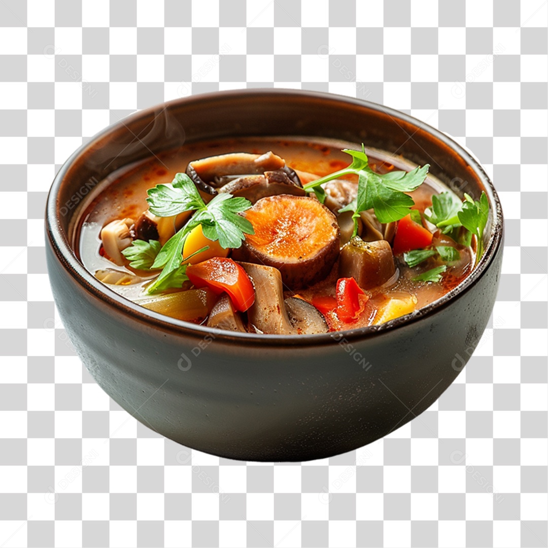 Elemento 3D Sopas Vários Sabores PNG Transparente