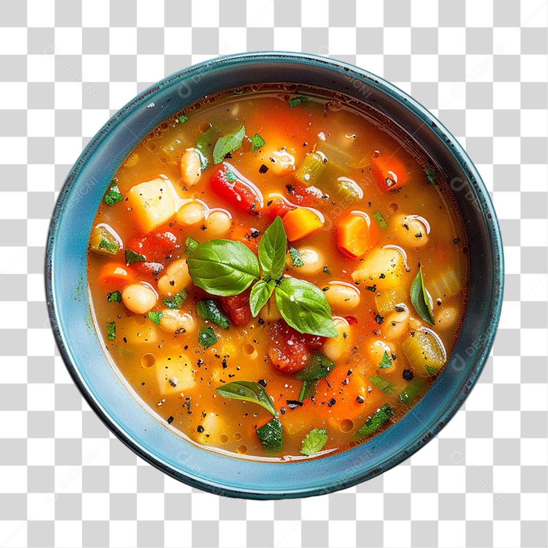 Elemento 3D Sopas Vários Sabores PNG Transparente