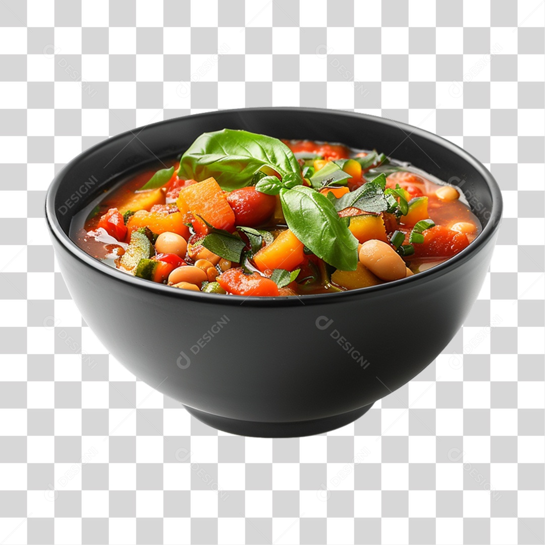 Elemento 3D Sopas Vários Sabores PNG Transparente