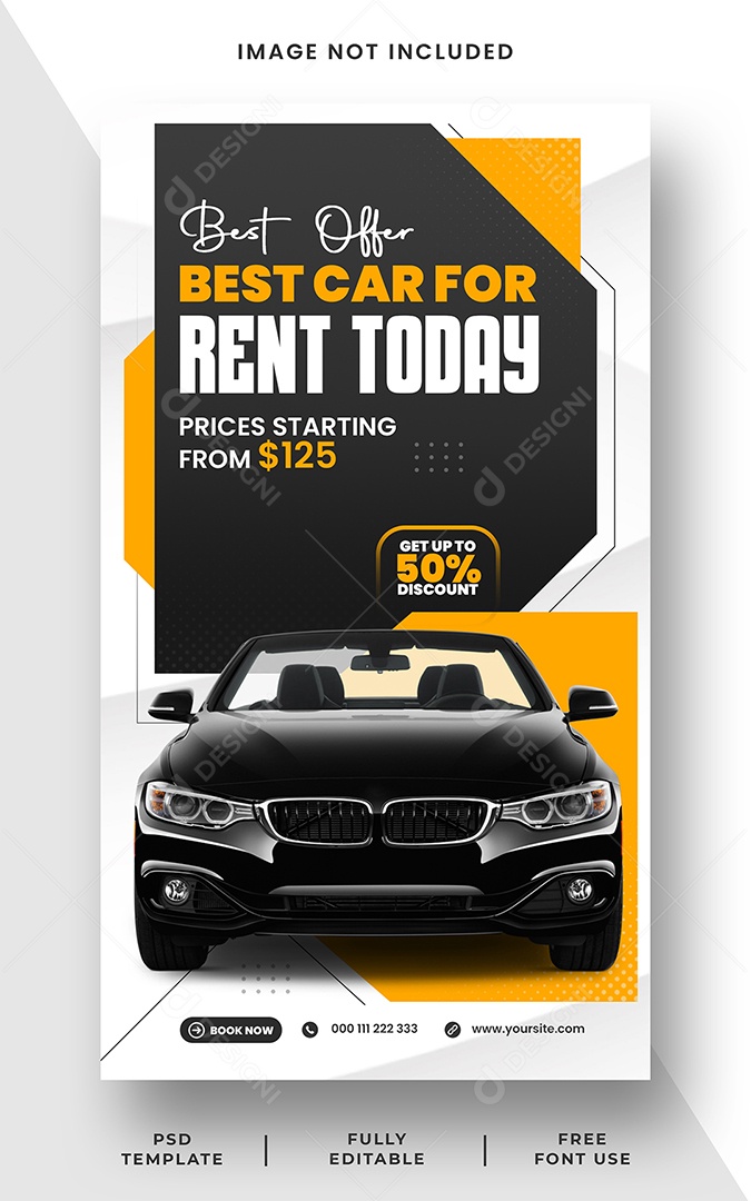 Story Locadora Melhor Oferta Melhor Carro Para Alugar  Social Media PSD Editável