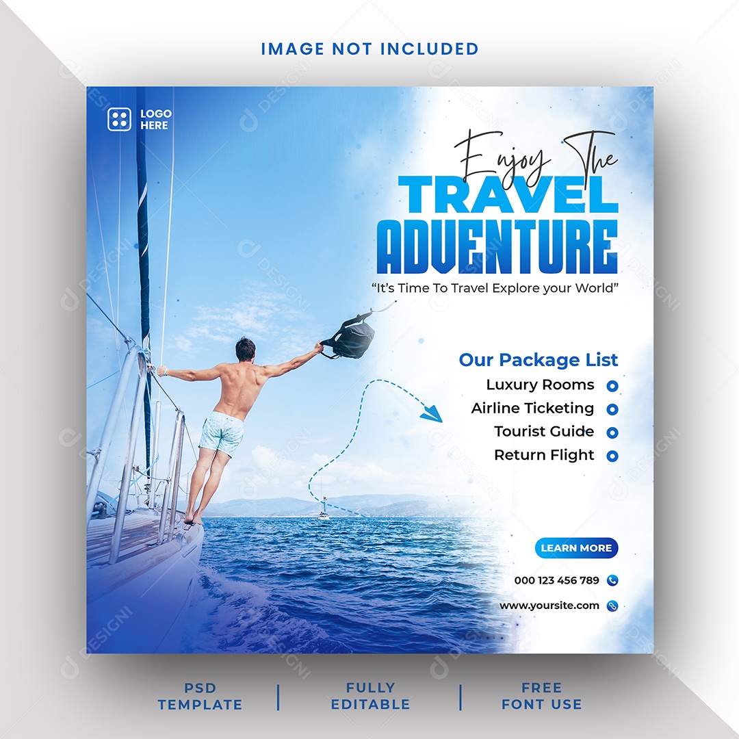 Agência de Viagem Social Media PSD Editável