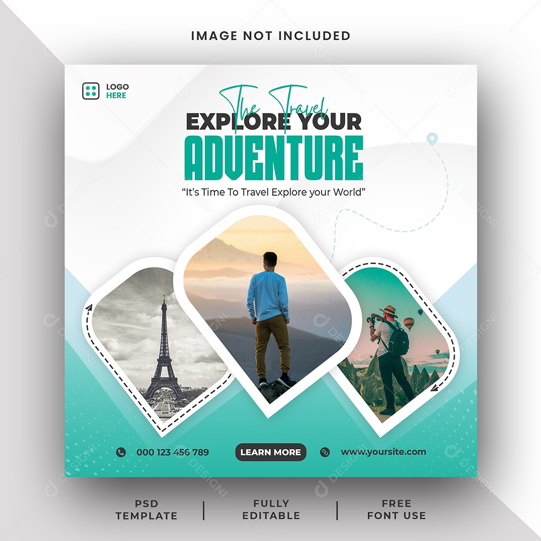 Agência de Viagem Aventura Social Media PSD Editável