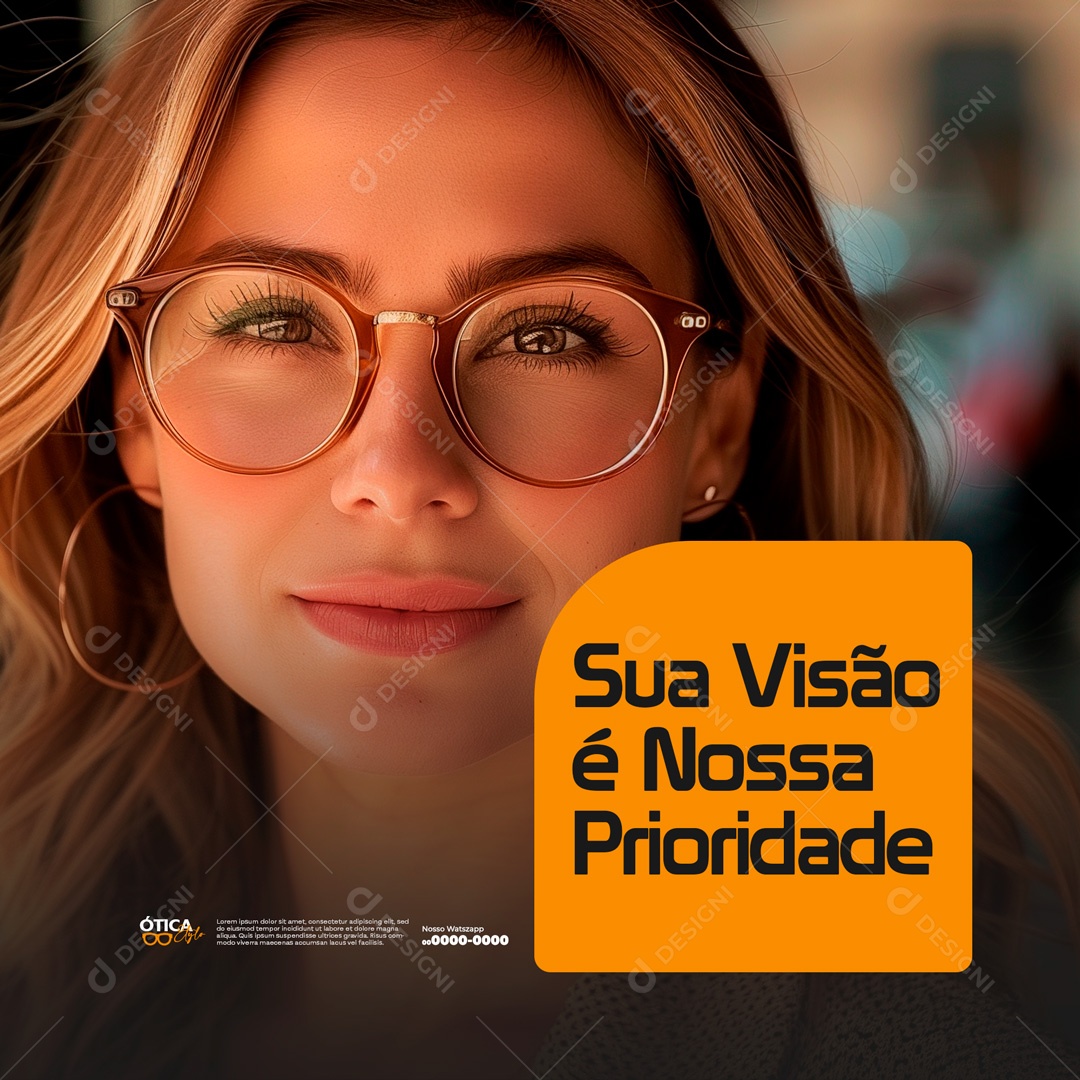 Sua Visão é nossa Prioridade Social Media PSD Editável
